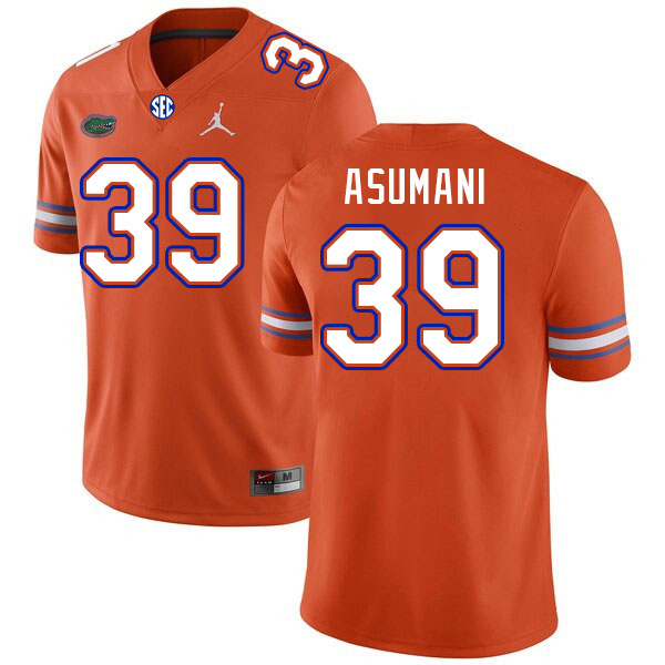 Men #39 Peter Asumani Florida Gators College Football Jerseys Stitched-Orange